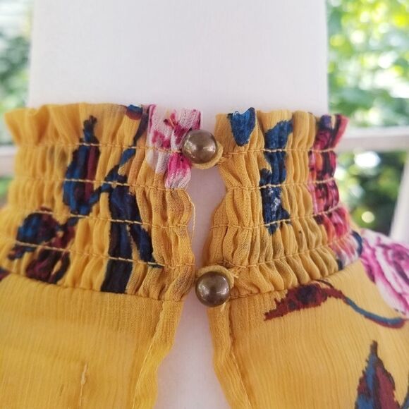 Living Doll Los Angeles Floral Long Sleeve Blouse - Picture 3 of 8